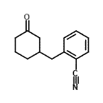 结构式 CAS# 898785-05-2, 2-[(3-氧代环己基)甲基]苯甲腈