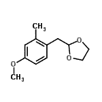 结构式 CAS# 898785-25-6, 2-(4-甲氧基-2-甲基苄基)-1,3-二氧戊环