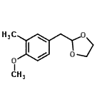 结构式 CAS# 898785-28-9, 2-(4-甲氧基-3-甲基苄基)-1,3-二氧戊环