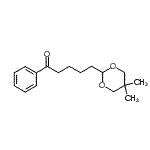 结构式 CAS# 898785-43-8, 5-(5,5-二甲基-1,3-二恶烷-2-基)-1-苯基-1-戊酮