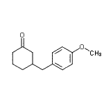 结构式 CAS# 898785-44-9, 3-(4-甲氧基苄基)环己酮