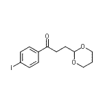 结构式 CAS# 898785-52-9, 3-(1,3-二恶烷-2-基)-1-(4-碘苯基)-1-丙酮