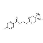 结构式 CAS# 898785-58-5, 4-(5,5-二甲基-1,3-二恶烷-2-基)-1-(4-碘苯基)-1-丁酮