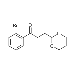 structure of CAS# 898785-66-5, 1-(2-Bromophenyl)-3-(1,3-dioxan-2-yl)-1-propanone;2'-Bromo-3-(1,3-dioxan-2-yl)propiophenone