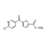 structure of CAS# 898785-77-8, Methyl 5-[(6-chloro-3-pyridinyl)carbonyl]-2-furoate;2-chloro-5-(5-methoxycarbonyl-2-furoyl)pyridine