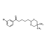 结构式 CAS# 898785-78-9, 1-(3-溴苯基)-5-(5,5-二甲基-1,3-二恶烷-2-基)-1-戊酮