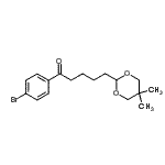 structure of CAS# 898785-80-3, 1-(4-Bromophenyl)-5-(5,5-dimethyl-1,3-dioxan-2-yl)-1-pentanone;4'-bromo-5-(5,5-dimethyl-1,3-dioxan-2-yl)valerophenone