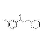 结构式 CAS# 898785-84-7, 1-(3-氯苯基)-3-(1,3-二恶烷-2-基)-1-丙酮