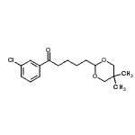结构式 CAS# 898785-94-9, 1-(3-氯苯基)-5-(5,5-二甲基-1,3-二恶烷-2-基)-1-戊酮