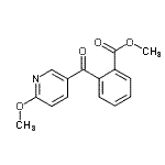 structure of CAS# 898786-03-3, Methyl 2-[(6-methoxy-3-pyridinyl)carbonyl]benzoate;Methyl 2-(6-methoxynicotinoyl)benzoate;MFCD07699472