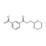 structure of CAS# 898786-21-5, 3-(1,3-Dioxan-2-yl)-1-(3-nitrophenyl)-1-propanone;3-(1,3-dioxan-2-yl)-3'-nitropropiophenone