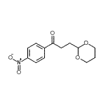 结构式 CAS# 898786-24-8, 3-(1,3-二恶烷-2-基)-1-(4-硝基苯基)-1-丙酮