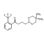 结构式 CAS# 898786-61-3, 4-(5,5-二甲基-1,3-二恶烷-2-基)-1-[2-(三氟甲基)苯基]-1-丁酮