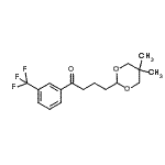 structure of CAS# 898786-63-5, 4-(5,5-Dimethyl-1,3-dioxan-2-yl)-1-[3-(trifluoromethyl)phenyl]-1-butanone;4-(5,5-di<wbr>methyl-1,<wbr>3-dioxan-<wbr>2-yl)-3'-<wbr>trifluoro<wbr>methylbut<wbr>yrophenone