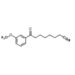 structure of CAS# 898786-64-6, 8-(3-Methoxyphenyl)-8-oxooctanenitrile;8-(3-methoxyphenyl)-8-oxooctanenitrile