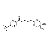 结构式 CAS# 898786-71-5, 5-(5,5-二甲基-1,3-二恶烷-2-基)-1-[4-(三氟甲基)苯基]-1-戊酮