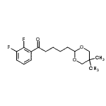 structure of CAS# 898786-80-6, 1-(2,3-Difluorophenyl)-5-(5,5-dimethyl-1,3-dioxan-2-yl)-1-pentanone;2',3'-difluoro-5-(5,5-dimethyl-1,3-dioxan-2-yl)valerophenone