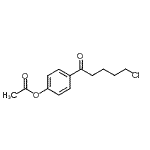 structure of CAS# 898786-94-2, 4-(5-Chloropentanoyl)phenyl acetate;4'-Acetoxy-5-chlorovalerophenone;MFCD07700127
