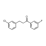 structure of CAS# 898786-98-6, 3-(3-Chlorophenyl)-1-(3-fluorophenyl)-1-propanone;3-(3-chlorophenyl)-3'-fluoropropiophenone