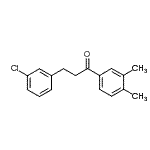 结构式 CAS# 898787-12-7, 3-(3-氯苯基)-1-(3,4-二甲基苯基)-1-丙酮