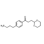 结构式 CAS# 898787-13-8, 1-(4-丁基苯基)-3-(1,3-二恶烷-2-基)-1-丙酮