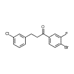 结构式 CAS# 898787-16-1, 1-(4-溴-3-氟苯基)-3-(3-氯苯基)-1-丙酮