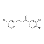 structure of CAS# 898787-20-7, 1-(3-Chloro-4-fluorophenyl)-3-(3-chlorophenyl)-1-propanone;3'-chloro-3-(3-chlorophenyl)-4'-fluoropropiophenone