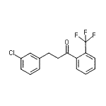 structure of CAS# 898787-26-3, 3-(3-Chlorophenyl)-1-[2-(trifluoromethyl)phenyl]-1-propanone;3-(3-chlorophenyl)-2'-trifluoromethylpropiophenone