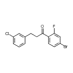 structure of CAS# 898787-31-0, 1-(4-Bromo-2-fluorophenyl)-3-(3-chlorophenyl)-1-propanone;4'-bromo-3-(3-chlorophenyl)-2'-fluoropropiophenone