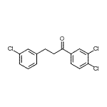 结构式 CAS# 898787-38-7, 3-(3-氯苯基)-1-(3,4-二氯苯基)-1-丙酮