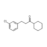 structure of CAS# 898787-56-9, 3-(3-Chlorophenyl)-1-cyclohexyl-1-propanone;2-(3-chlorophenyl)ethyl cyclohexyl ketone