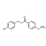 结构式 CAS# 898787-82-1, 3-(4-氯苯基)-1-[4-(甲硫基)苯基]-1-丙酮