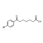 structure of CAS# 898787-83-2, 7-(4-Bromophenyl)-7-oxoheptanoic acid;7-(4-Bromophenyl)-7-oxoheptanoic acid