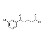 structure of CAS# 898787-86-5, 5-(3-Bromophenyl)-5-oxopentanoic acid;5-(3-Bromophenyl)-5-oxovaleric acid;MFCD00672058