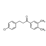 结构式 CAS# 898788-06-2, 3-(4-氯苯基)-1-(3,4-二甲基苯基)-1-丙酮
