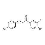 structure of CAS# 898788-12-0, 1-(4-Bromo-3-fluorophenyl)-3-(4-chlorophenyl)-1-propanone;4'-bromo-3-(4-chlorophenyl)-3'-fluoropropiophenone