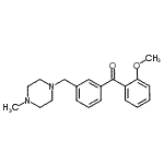 structure of CAS# 898788-36-8, (2-Methoxyphenyl){3-[(4-methyl-1-piperazinyl)methyl]phenyl}methanone;2-methoxy-3'-(4-methylpiperazinomethyl) benzophenone
