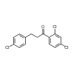 结构式 CAS# 898788-41-5, 3-(4-氯苯基)-1-(2,4-二氯苯基)-1-丙酮