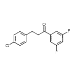 structure of CAS# 898788-49-3, 3-(4-Chlorophenyl)-1-(3,5-difluorophenyl)-1-propanone;3-(4-chlorophenyl)-3',5'-difluoropropiophenone