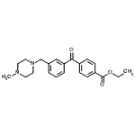 structure of CAS# 898788-52-8, Ethyl 4-{3-[(4-methyl-1-piperazinyl)methyl]benzoyl}benzoate;4'-carboethoxy-3-(4-methylpiperazinomethyl) benzophenone