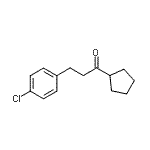 structure of CAS# 898788-59-5, 3-(4-Chlorophenyl)-1-cyclopentyl-1-propanone;2-(4-chlorophenyl)ethyl cyclopentyl ketone