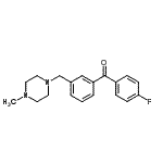 structure of CAS# 898788-68-6, (4-Fluorophenyl){3-[(4-methyl-1-piperazinyl)methyl]phenyl}methanone;4'-fluoro-3-(4-methylpiperazinomethyl) benzophenone