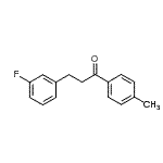 structure of CAS# 898788-69-7, 3-(3-Fluorophenyl)-1-(4-methylphenyl)-1-propanone;3-(3-fluorophenyl)-4'-methylpropiophenone