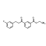 structure of CAS# 898788-91-5, Ethyl 3-[3-(3-fluorophenyl)propanoyl]benzoate;3'-carboethoxy-3-(3-fluorophenyl)propiophenone