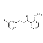 结构式 CAS# 898788-97-1, 3-(3-氟苯基)-1-[2-(甲硫基)苯基]-1-丙酮
