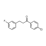 结构式 CAS# 898789-11-2, 1-(4-氯苯基)-3-(3-氟苯基)-1-丙酮