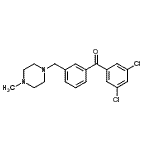structure of CAS# 898789-29-2, (3,5-Dichlorophenyl){3-[(4-methyl-1-piperazinyl)methyl]phenyl}methanone;3,5-Dichloro-3'-(4-methylpiperazinomethyl) benzophenone