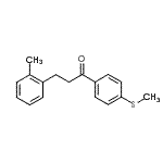结构式 CAS# 898789-36-1, 3-(2-甲基苯基)-1-[4-(甲硫基)苯基]-1-丙酮