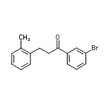 structure of CAS# 898789-38-3, 1-(3-Bromophenyl)-3-(2-methylphenyl)-1-propanone;3'-bromo-3-(2-methylphenyl)propiophenone