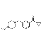 structure of CAS# 898789-39-4, Cyclopropyl{3-[(4-methyl-1-piperazinyl)methyl]phenyl}methanone;cyclopropyl 3-(4-methylpiperazinomethyl)phenyl ketone